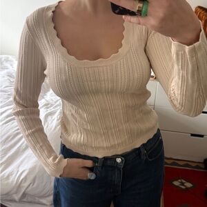 Find Me Now Tati Scalloped Sweater